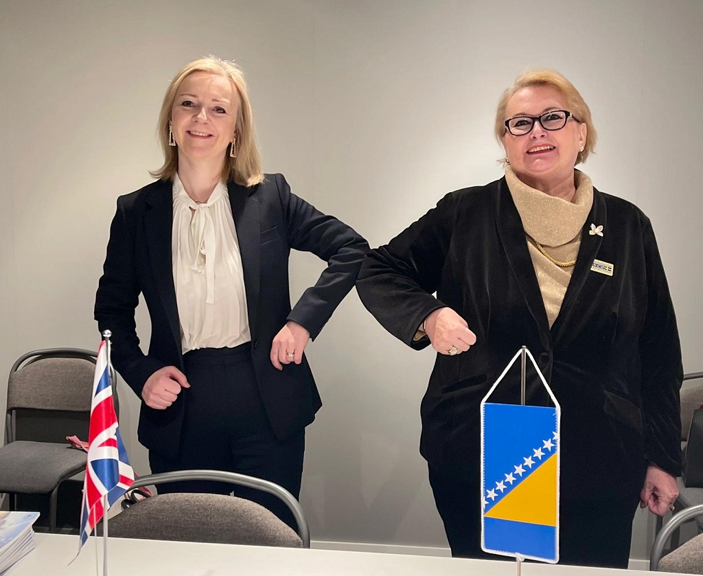 Ministrica Bisera Turković se sastala sa ministricom vanjskih poslova  Ujedinjenog Kraljevstva Elizabeth Truss